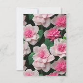  roze bloemenboho groen patroon RSVP kaartje (Achterkant)
