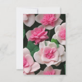 roze bloemenboho groen patroon RSVP kaartje (Achterkant)