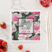  roze bloemenboho groen patroon servet (Insitu)