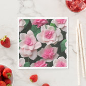  roze bloemenboho groen patroon servet (Insitu)