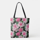  roze bloemenboho groen patroon tote bag (Achterkant)