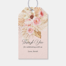 Roze bloemenboho pampas gras baby meisje douche