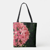 Roze bloemenbokeh tote bag (Achterkant)