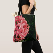 Roze bloemenbokeh tote bag (Dichtbij)