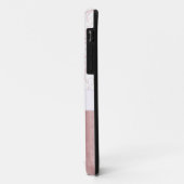 Roze BloemenBosjes & Strepen met Monogram Case-Mate iPhone Case (Achterkant/links)