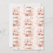 Roze Bloemenbruid om Vrijgezellenfeest Tea Party t Kaart (Achterkant)