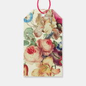 roze bloemenbruiloft dank u Labels Cadeaulabel (Achterkant)