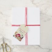 roze bloemenbruiloft dank u Labels Cadeaulabel (Met Touw)