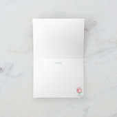 Roze bloemencake bruidsdouche bedankkaart (Binnen)