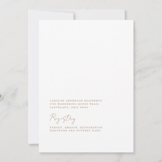 Roze bloemenchampagne Elegant Vrijgezellenfeest Kaart (Achterkant)