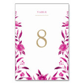 Roze bloemenChinoiserie Tafelkaart Kaart (Achterkant)