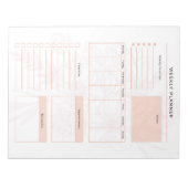 Roze bloemendagelijkse notitieblok (Voorkant)