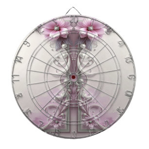 Roze Bloemendartbord Dartbord
