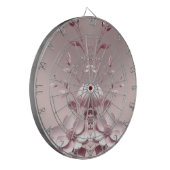 Roze Bloemendartbord Dartbord (Voorkant Links)