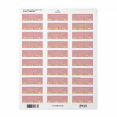 Roze bloemendecoratie retouradreslabel etiket (Full Sheet)