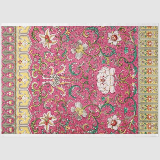 Roze bloemendecoupage papier (Voorkant)