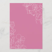 Roze Bloemendiner Menu (Achterkant)