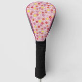 Roze bloemenditsy golfhoofdhoes golfheadcover (Voorkant)