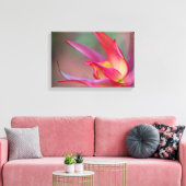 Roze bloemendoek canvas afdruk (Insitu (Woonkamer))