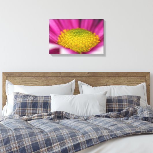 Roze bloemendoek canvas afdruk (Insitu (Slaapkamer))