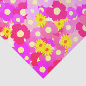 roze bloemendouche tissuepapier (Detail)