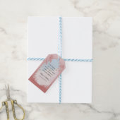 Roze bloemendromerige wolken bruiloft cadeaulabel (Met Touw)