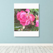 roze bloemendruk Grreyforaday Canvas Afdruk (Insitu (Houten vloer))