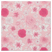 Roze bloemendruk klassieke stof (Close Up)