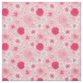 Roze bloemendruk klassieke stof (Swatch)