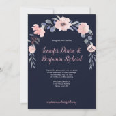 Roze Bloemendruppel Bruiloft | Kaart (Voorkant)