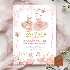 Roze Bloemendubbeltje Ballerina Tutu Meisje Kaart
