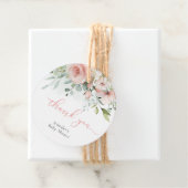 Roze bloemeneucalyptus baby meisje douche dank u bedankjes labels (In situ)