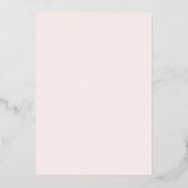 Roze Bloemenfee Eerste 1e verjaardag Goud Folie Uitnodiging (Achterkant)