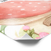 Roze Bloemenfee Eerste Verjaardag Milestone Poster (Hoek)