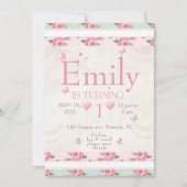 Roze Bloemenfeest Liefde Shack Fancy Uitnodiging (Voorkant)