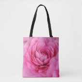 Roze Bloemenfoto Monogram Tas (Voorkant)