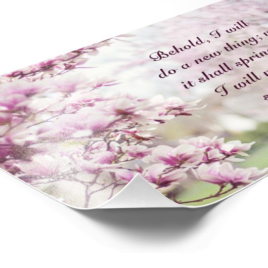 Roze Bloemenfotografie inspirerend citaat Foto Afdruk (Hoek)