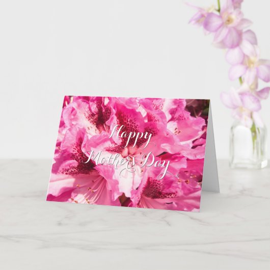 Roze bloemengeluk - Gepersonaliseerde Moederdagkaa Kaart (Orchidee)