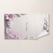 Roze bloemengestelthedoekenset bad handdoek (Handdoek)