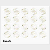  Roze bloemengoud Glitter Quinceanera Ronde Sticker (Vel)