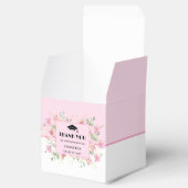 Roze bloemengraad bedankdoosjes (Geopend)