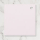 Roze bloemengraad bedankjes labels (Achterkant)