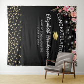 Roze Bloemengraduatie Foto Achtergrond Wandkleed (In Situ (horizontaal))