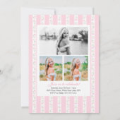 Roze Bloemengraduatiefeest Kaart (Achterkant)