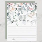 Roze Bloemengroen Advies voor de bruid (Voorkant / Achterkant)