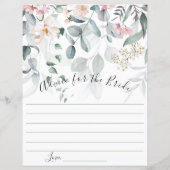 Roze Bloemengroen Advies voor de bruid (Voorkant)