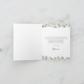 Roze Bloemengroen Koala Verjaardag Baby shower Bedankkaart (Binnen)