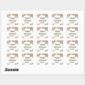 Roze Bloemengroen Rustiek Boho Happy Retirement Vierkante Sticker (Vel)