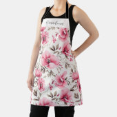 Roze bloemengroet Persoonlijke Oma Schort (Insitu)