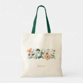 Roze Bloemenhart & LIEFDE Tote Bag (Achterkant)
